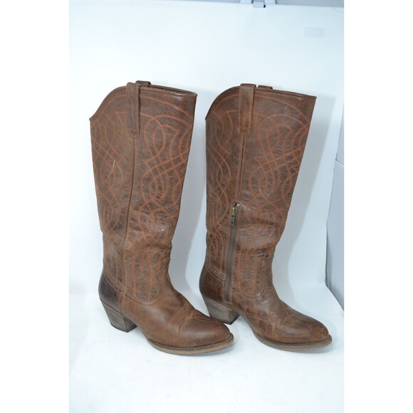ARIAT Singsong 10016332 Brown Leather Knee High Cowgirl Western Boots Size 7.5 B - Picture 1 of 16